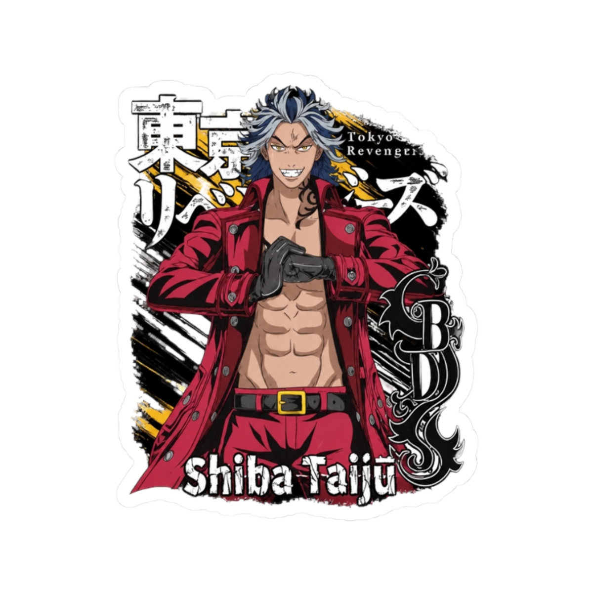Shiba-Taiju Tokyo Revengers Revengers Anime Manga Fan Sticker - alternate angle 3, merchandise