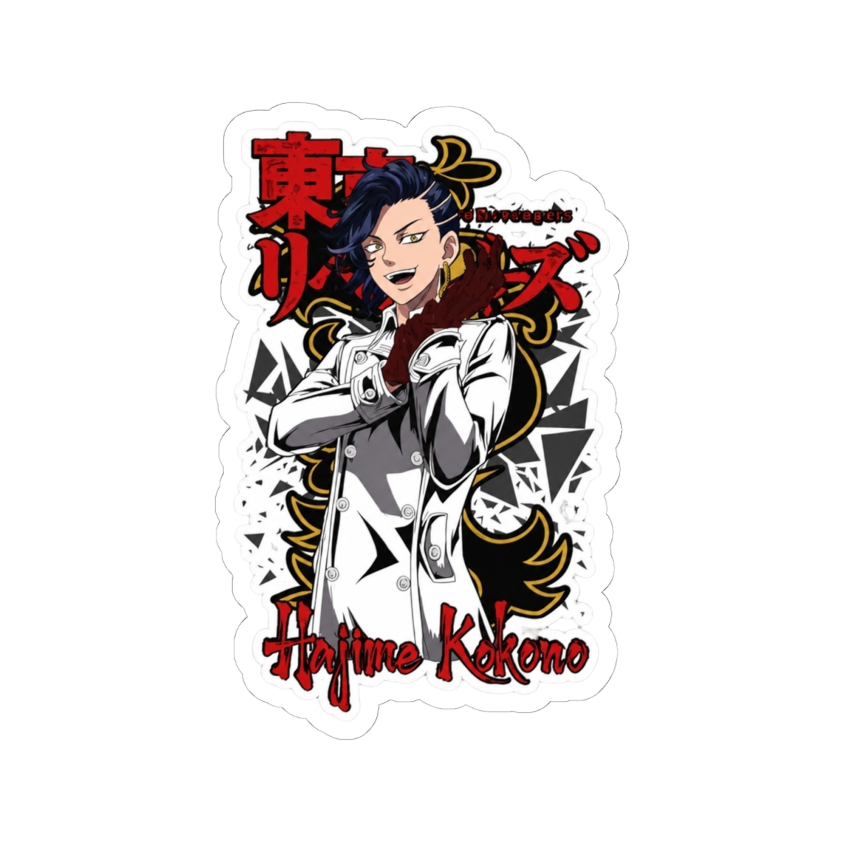 Hajime Kokono Tokyo Revengers Anime Fan Manga Series Sticker - alternate angle 1, merchandise