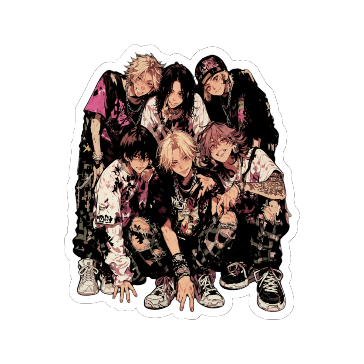 Tokyo Revengers Gang Group Pose Sticker - alternate angle 1, merchandise