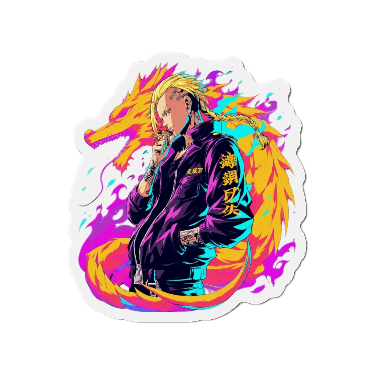 draken tokyo revengers Neon? Tokyo Revengers Magnet - alternate angle 4, merchandise